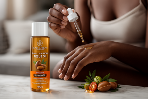 Black African Organics Moroccan Tissue Oil hands and nails