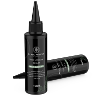 Black African Hair Growth Serum bottle with a black castor oil label, 150ml size.