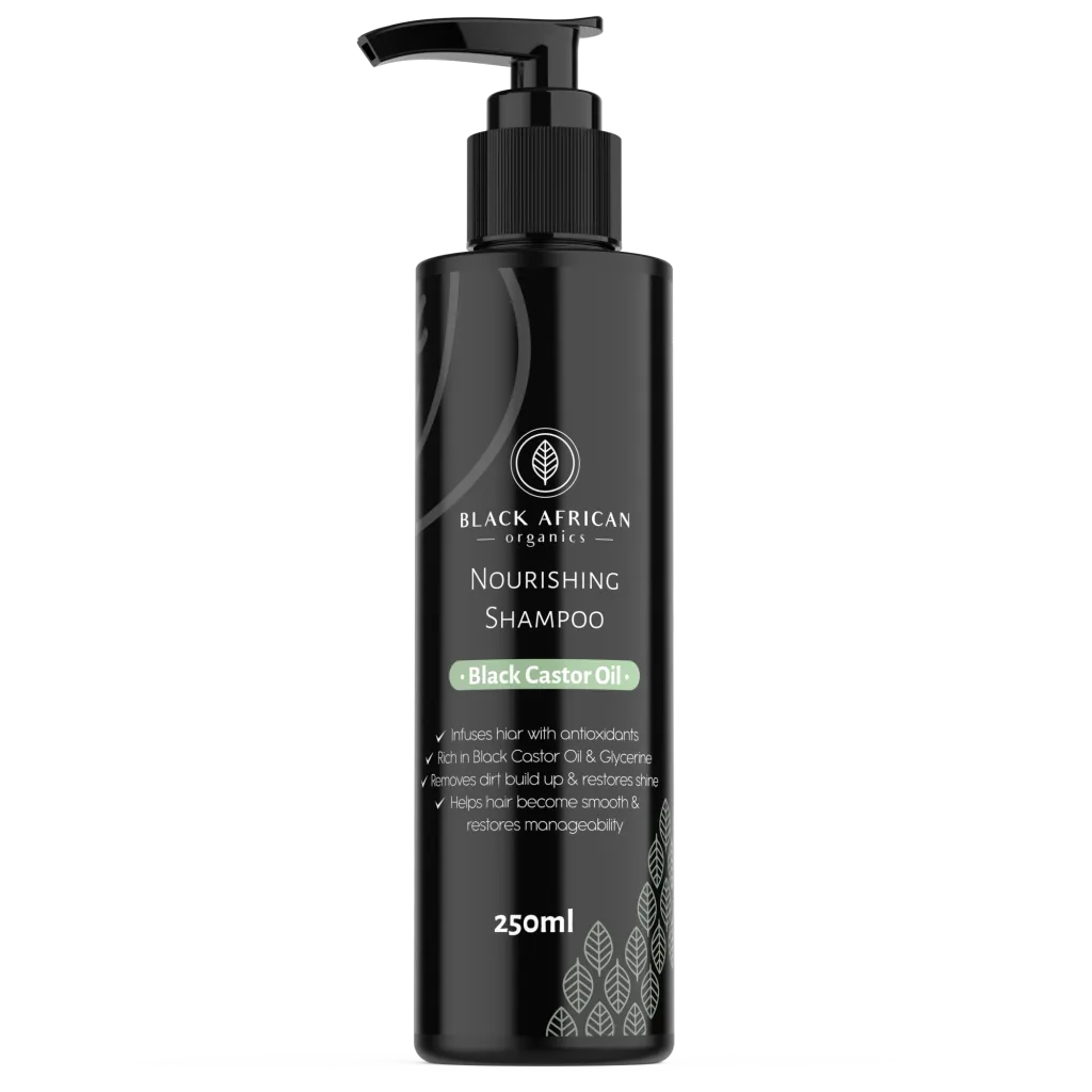 Black castor oil nourishing shampoo for sensitive scalps