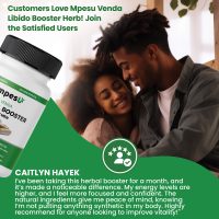 Mpesu Venda Libido Booster herbal supplement bottle with a couple smiling together.