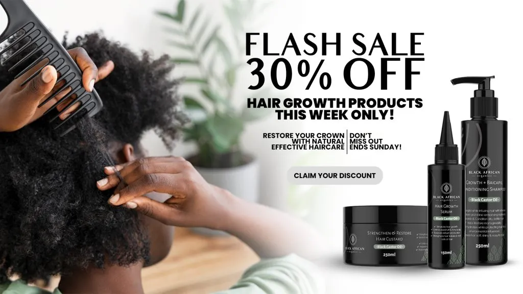 Applying natural oil for African hair growth to 4C afro hair