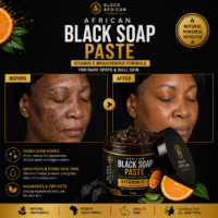 African Black Soap Paste with Vitamin C – 125ml - Image 3
