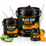 African Black Soap Paste with Vitamin C bulk wholesale 1L 5L and 20L