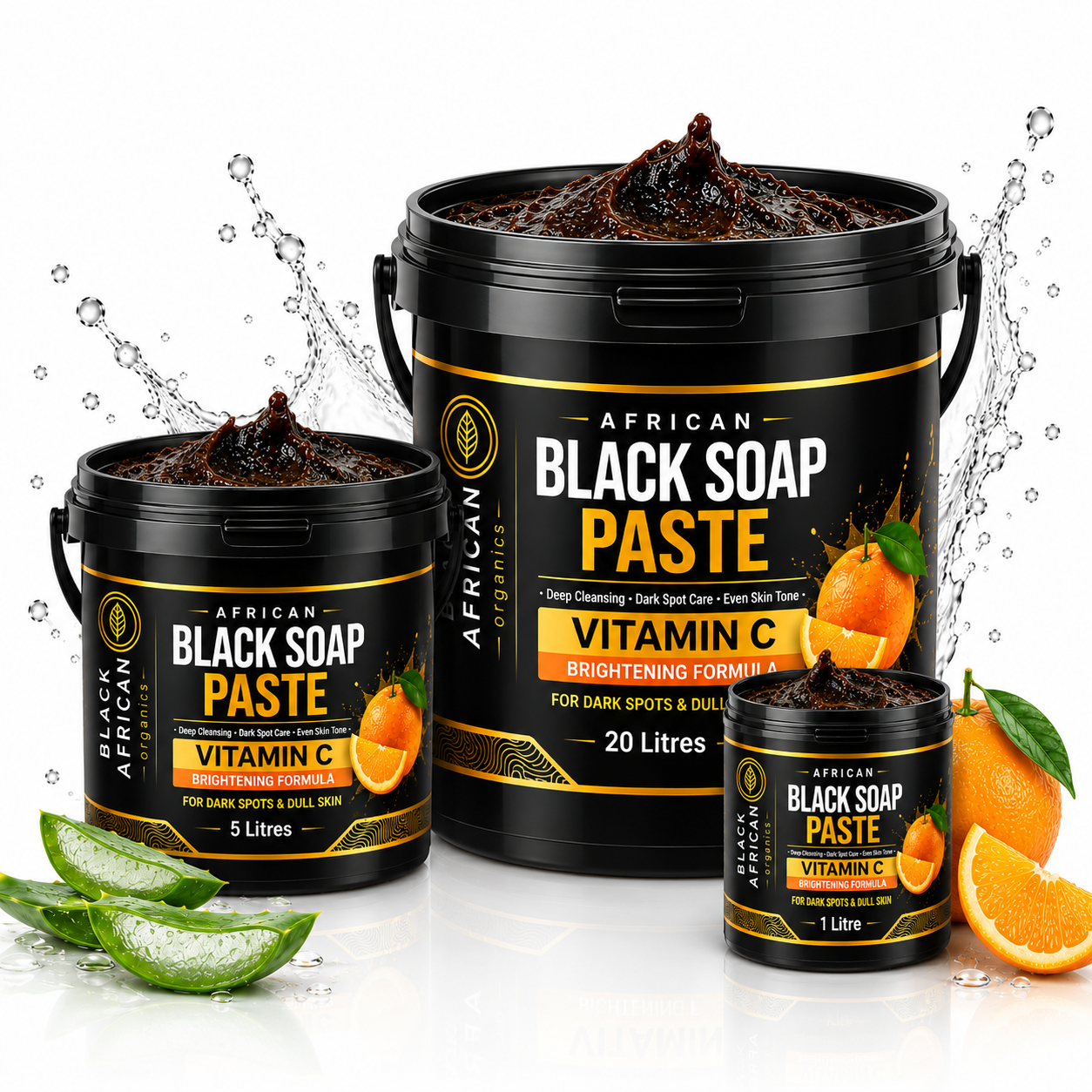 African Black Soap Paste with Vitamin C bulk wholesale 1L 5L and 20L African Black Soap Paste with Vitamin C bulk wholesale 1L 5L and 20L