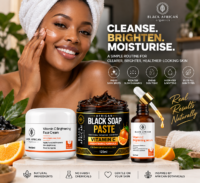 African Black Soap Paste, Vitamin C Serum, Cleanser & Moisturiser 3 Products Face Renewal Set - Image 4