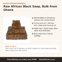 Raw African black soap bulk wholesale from Ghana: benefits and uses